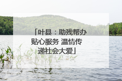 叶县：助残帮办贴心服务 温情传递社会大爱