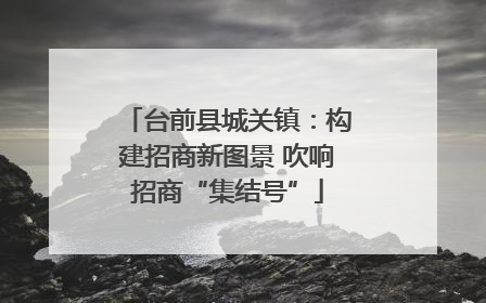 台前县城关镇：构建招商新图景 吹响招商“集结号”