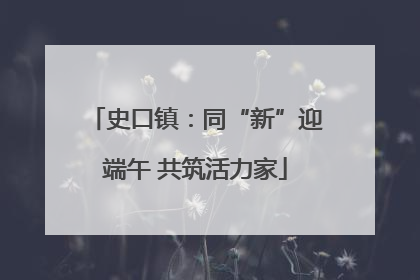 史口镇：同“新”迎端午 共筑活力家