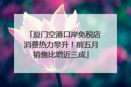 厦门空港口岸免税店消费热力攀升！前五月销售比增近三成