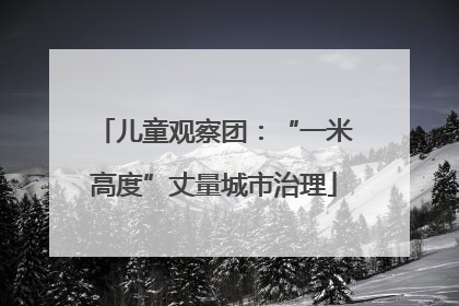 儿童观察团：“一米高度”丈量城市治理