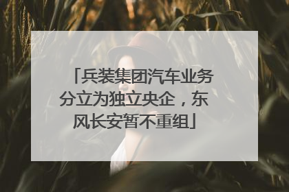 兵装集团汽车业务分立为独立央企，东风长安暂不重组