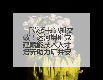 党委书记抓突破！运河煤矿党建赋能技术人才培养助力矿井安全发展