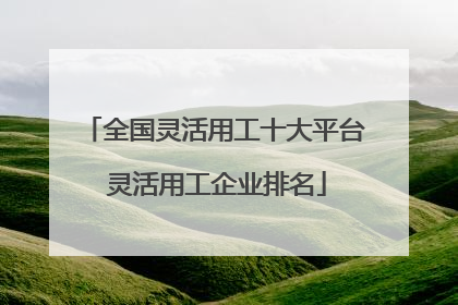 全国灵活用工十大平台 灵活用工企业排名
