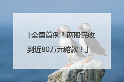 全国首例！两股民收到近80万元赔款！