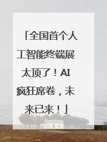 全国首个人工智能终端展太顶了！AI疯狂席卷，未来已来！