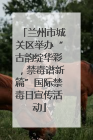 兰州市城关区举办“古韵绽华彩，禁毒谱新篇”国际禁毒日宣传活动