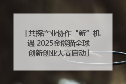 共探产业协作“新”机遇 2025金熊猫全球创新创业大赛启动