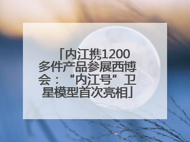 内江携1200多件产品参展西博会：“内江号”卫星模型首次亮相
