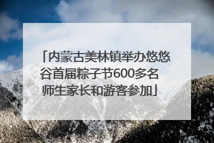 内蒙古美林镇举办悠悠谷首届粽子节600多名师生家长和游客参加