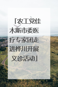 农工党佳木斯市委医疗专家团走进桦川开展义诊活动