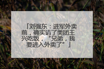 刘强东：进军外卖前，确实请了美团王兴吃饭，“兄弟，我要进入外卖了”
