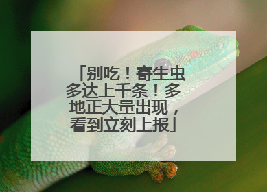 别吃！寄生虫多达上千条！多地正大量出现，看到立刻上报