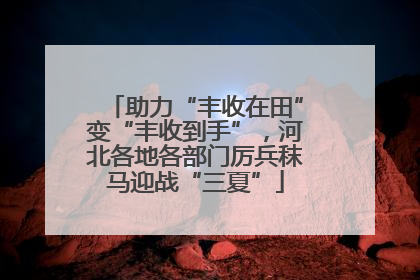 助力“丰收在田”变“丰收到手”，河北各地各部门厉兵秣马迎战“三夏”