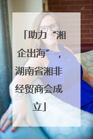 助力“湘企出海”，湖南省湘非经贸商会成立
