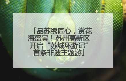 品苏绣匠心，赏花海盛景！苏州高新区开启“苏城环游记”首条非遗主题游