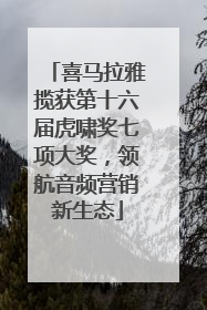 喜马拉雅揽获第十六届虎啸奖七项大奖，领航音频营销新生态