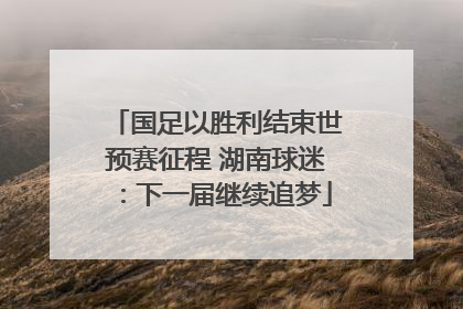 国足以胜利结束世预赛征程 湖南球迷：下一届继续追梦