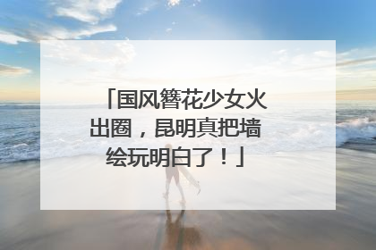 国风簪花少女火出圈，昆明真把墙绘玩明白了！