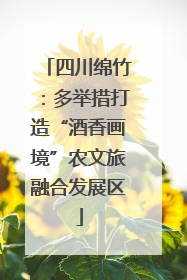 四川绵竹：多举措打造“酒香画境”农文旅融合发展区
