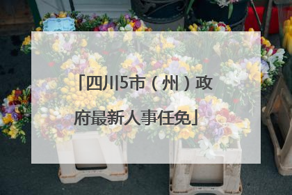 四川5市（州）政府最新人事任免