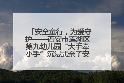 安全童行，为爱守护——西安市莲湖区第九幼儿园“大手牵小手”沉浸式亲子安全体验活动