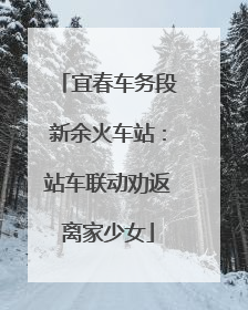 宜春车务段新余火车站：站车联动劝返离家少女