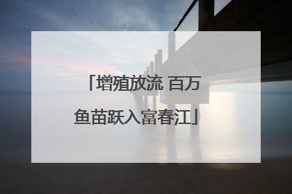 增殖放流 百万鱼苗跃入富春江