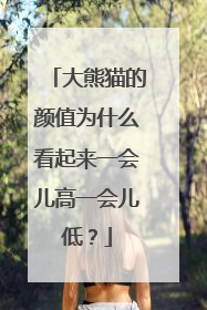 大熊猫的颜值为什么看起来一会儿高一会儿低？