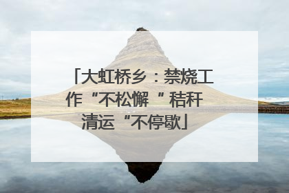 大虹桥乡：禁烧工作“不松懈“ 秸秆清运“不停歇
