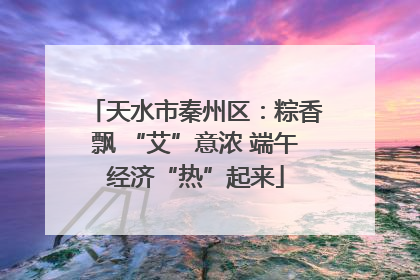天水市秦州区：粽香飘 “艾”意浓 端午经济“热”起来