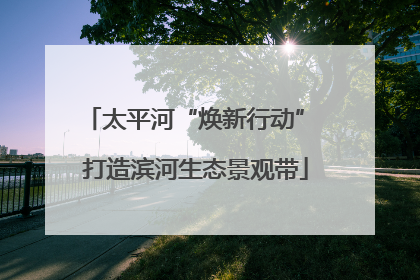 太平河“焕新行动” 打造滨河生态景观带