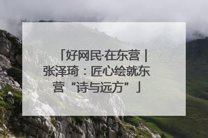 好网民·在东营｜张泽琦：匠心绘就东营“诗与远方”
