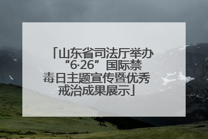 山东省司法厅举办“6·26”国际禁毒日主题宣传暨优秀戒治成果展示
