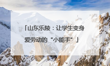 山东乐陵：让学生变身爱劳动的“小能手”