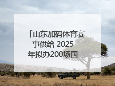 山东加码体育赛事供给 2025年拟办200场国家级以上赛事
