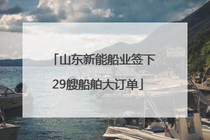 山东新能船业签下29艘船舶大订单