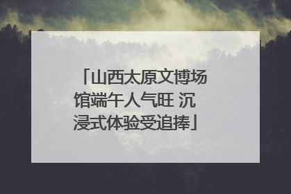 山西太原文博场馆端午人气旺 沉浸式体验受追捧
