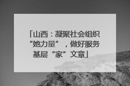 山西：凝聚社会组织“她力量”，做好服务基层“家”文章