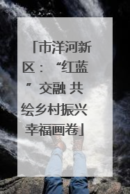 市洋河新区：“红蓝”交融 共绘乡村振兴幸福画卷