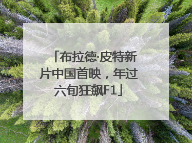 布拉德·皮特新片中国首映，年过六旬狂飙F1