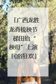 广西龙胜龙脊梳秧节 梯田抬“秧母”上演民俗狂欢