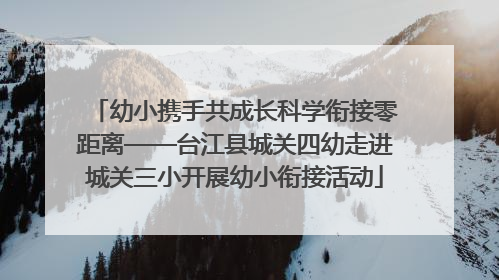 幼小携手共成长科学衔接零距离——台江县城关四幼走进城关三小开展幼小衔接活动