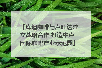 库迪咖啡与卢旺达建立战略合作 打造中卢国际咖啡产业示范园