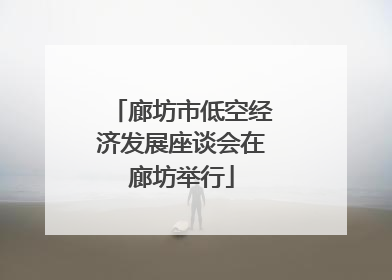 廊坊市低空经济发展座谈会在廊坊举行