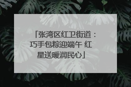 张湾区红卫街道：巧手包粽迎端午 红星送暖润民心