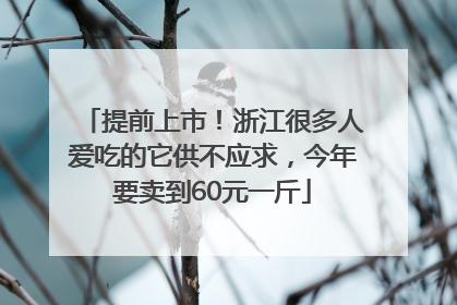 提前上市！浙江很多人爱吃的它供不应求，今年要卖到60元一斤
