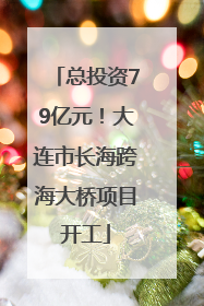 总投资79亿元！大连市长海跨海大桥项目开工