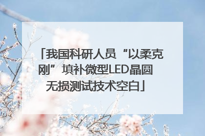 我国科研人员“以柔克刚”填补微型LED晶圆无损测试技术空白