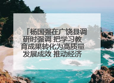 杨国强在广饶县调研时强调 把学习教育成果转化为高质量发展成效 推动经济稳健向好进中提质